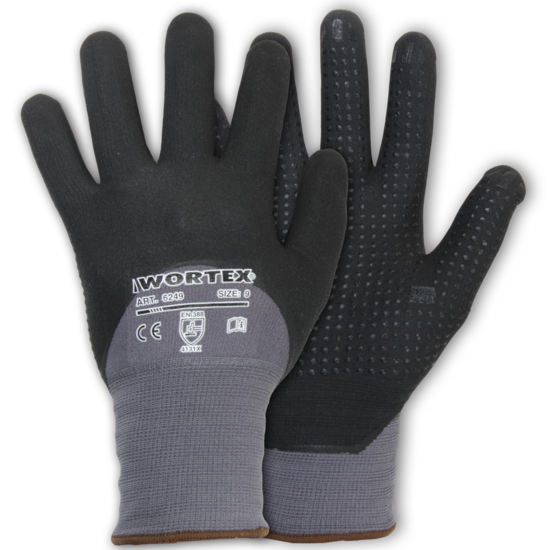 Darba cimdi ar Nitrila mikropunktējumu WORTEX 6247…6250