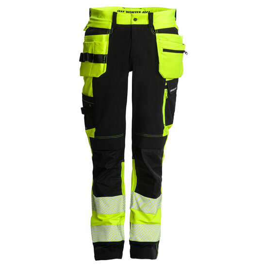 Bikses ar papildus kabatām WORTEX W935 HI-VIS