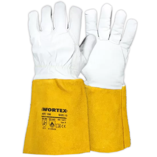Ādas metināšanas cimdi WORTEX 106 TIG