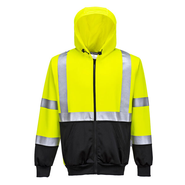 Portwest  B315 - Hi-Vis divdaļīgs džemperis kapuci ar rāvējslēdzēju