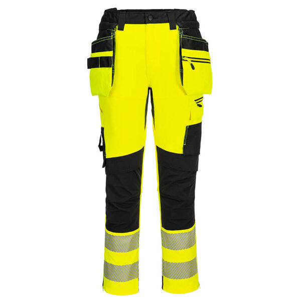 Portwest DX454 - DX4 Hi-Vis bikses ar noņemamām kabatām