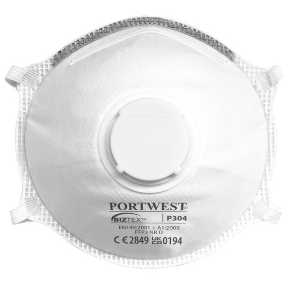 Portwest P304 - FFP3 Valved respirators ar vārstu, 10 gab