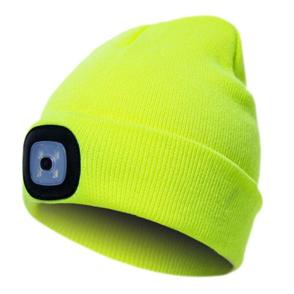 Pesso Beanie cepure ar USB uzlādējamu LED gaismu, Hi-Vis