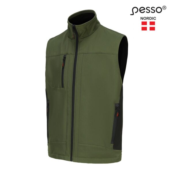 SoftShell veste Pesso SOFT G, olīvzaļa