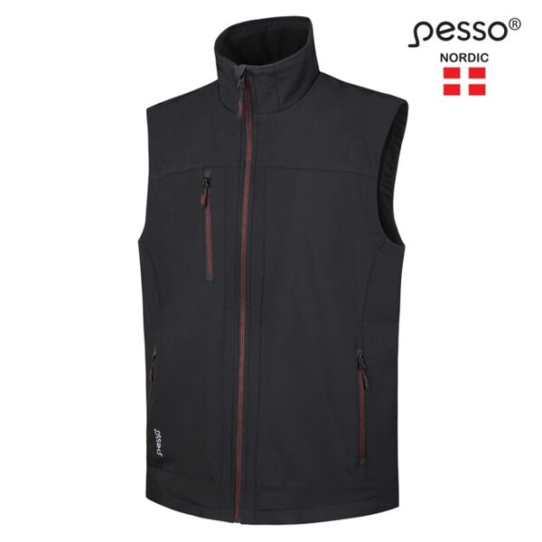 Softshell darba veste Pesso SOFTBLACK, melna