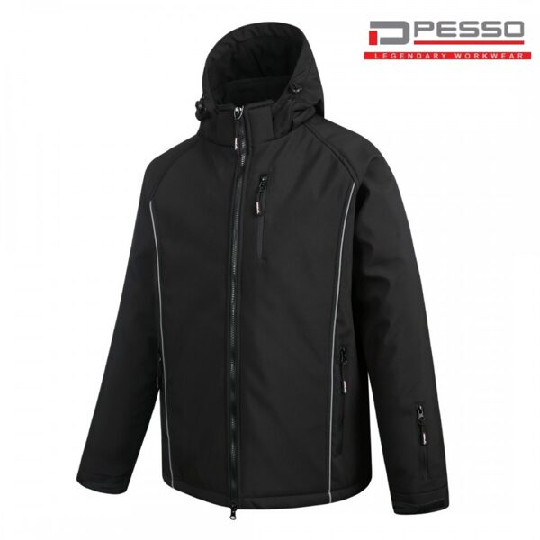 Softshell ziemas jaka Pesso OTAVA, melna