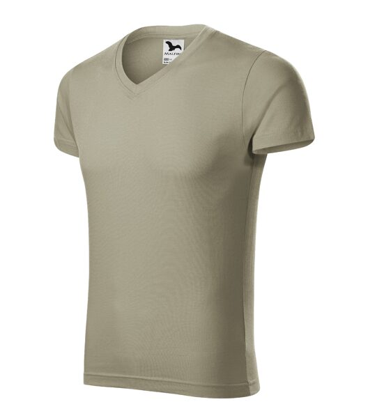 Mlafini T-krekls SLIM FIT V-NECK1 46, HAKI